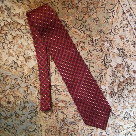 Vintage Deadstock BURBERRY’s of LONDON 100% Silk Tie Paisley Graphic Dot NEW - Picture 2 of 16